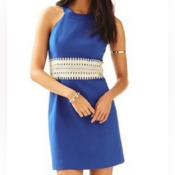 Lily Pulitzer Ashlyn Shift Dress in Bomber Blue - Picture 1 of 8